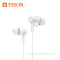 Fone de ouvido YISON Fones de ouvido com baixo e microfone